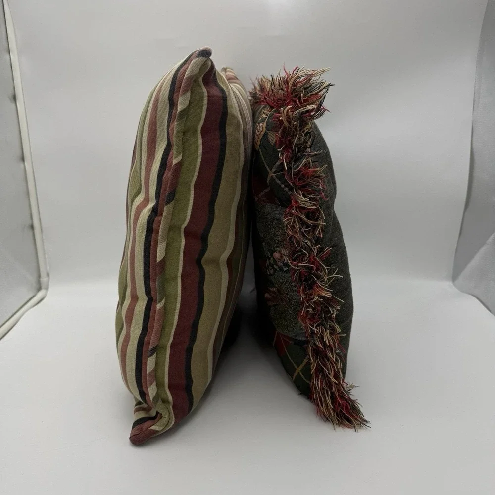2 Borgata Jacquard? Tapestry Golf Pillow Elegant Retro Accent Chic Home Decor
